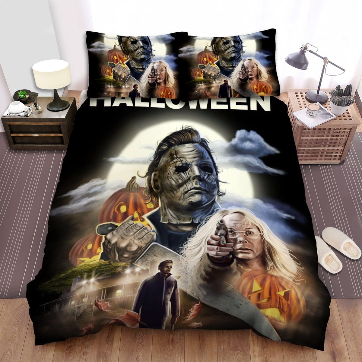 Halloween (I) Movie Art 1 Bedding Sets Duvet Cover, Flatsheet, Pillowcases Perfect Gift For Fans
