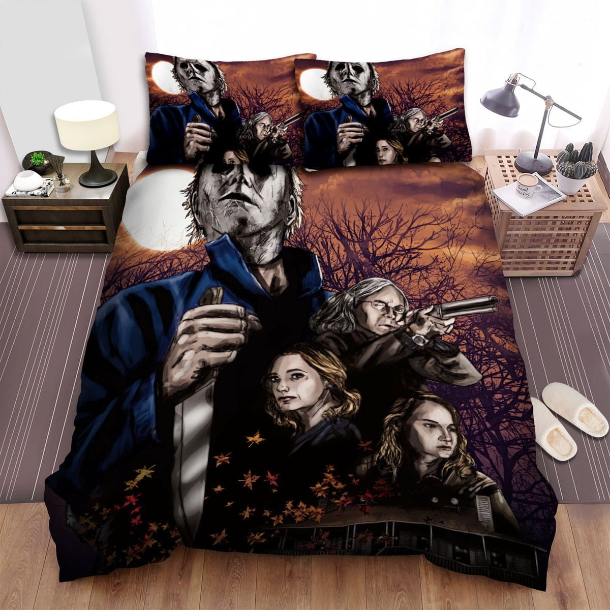 Halloween (I) Movie Art 5 Bedding Sets, Flatsheet Gift For Christmas, Thanksgiving, Halloween