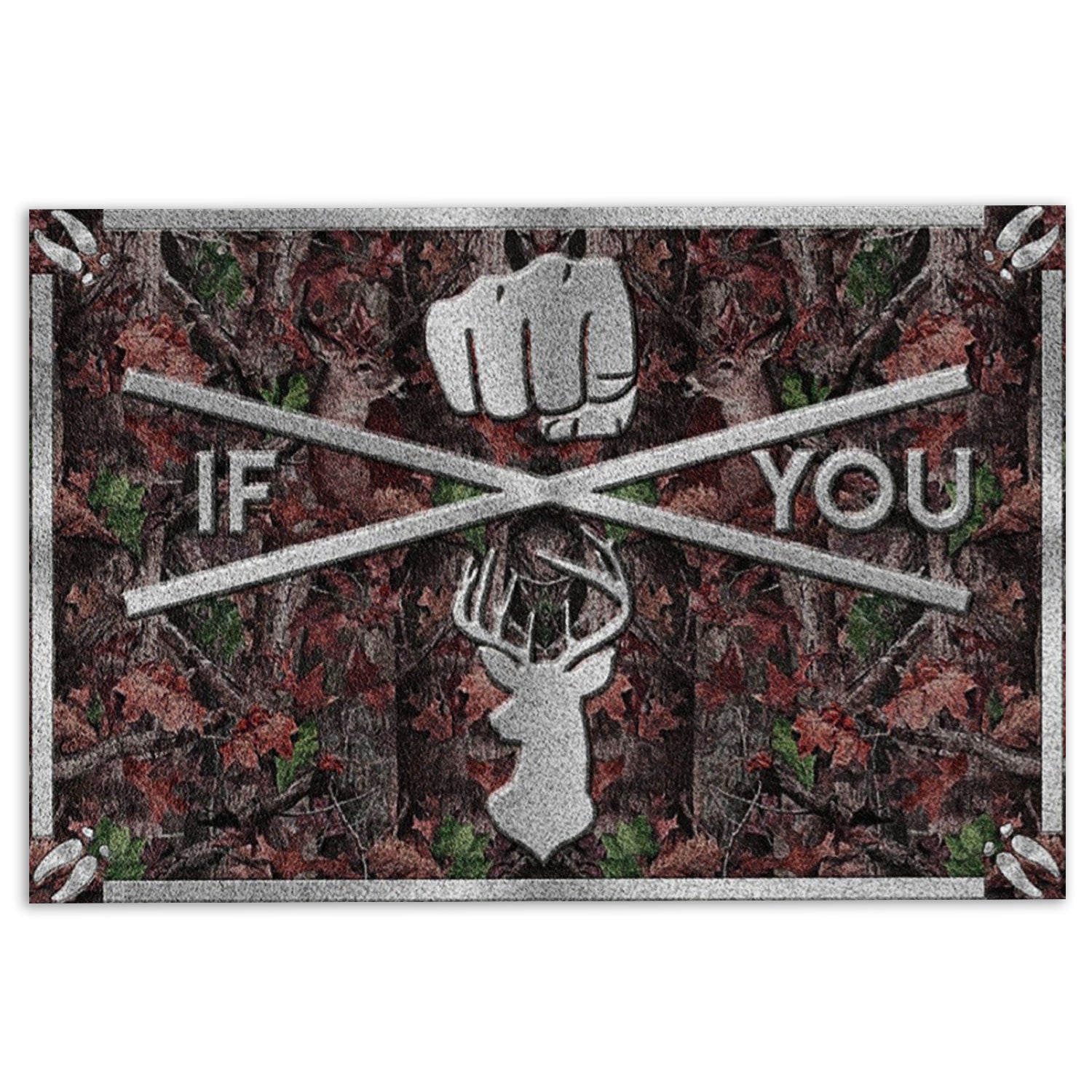 Hunting Rubber Doormat, Hunting If You Hunter Welcome Doormat, Indoor Outdoor Door Mat, Home Decor
