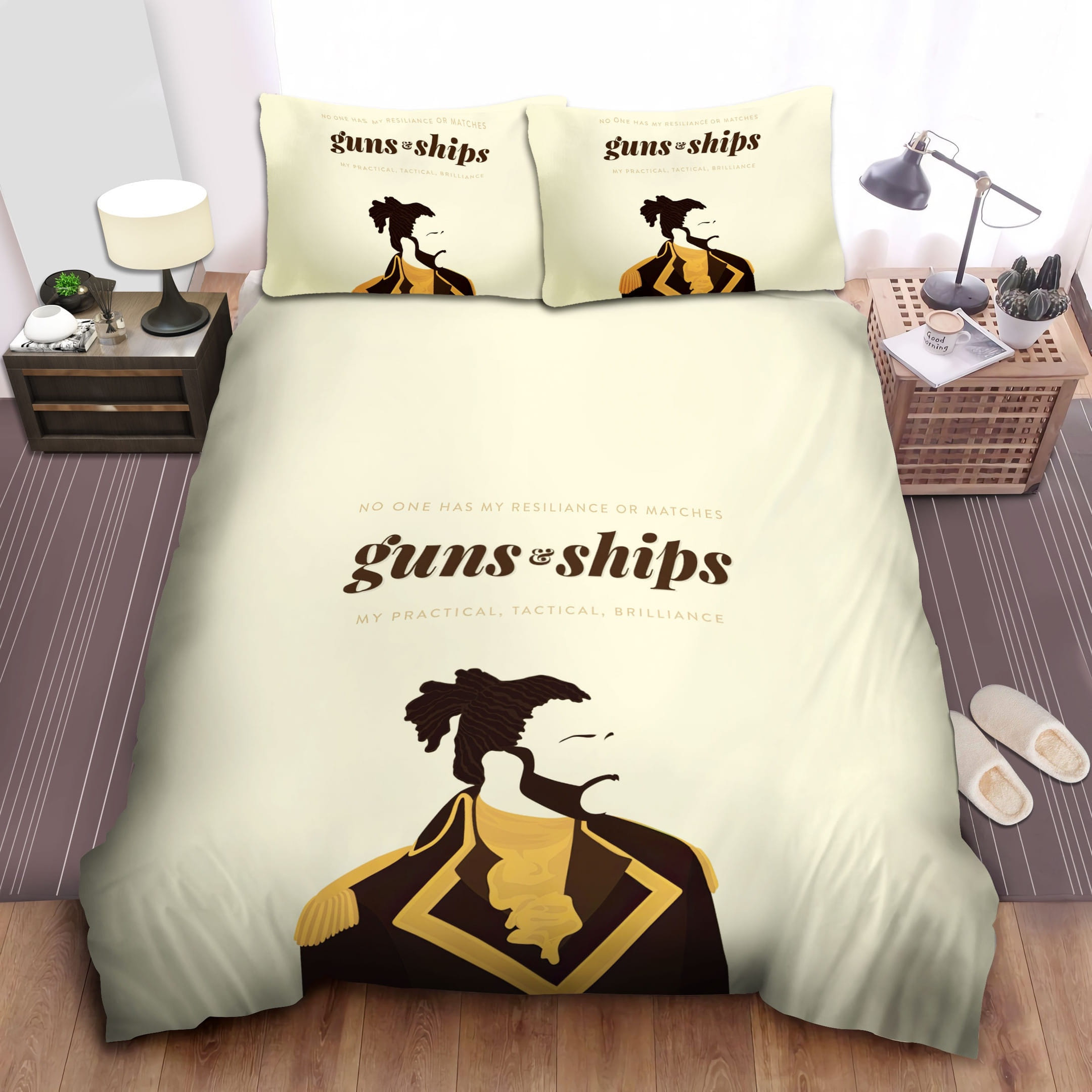 Hamilton Guns Ships Bedding Set, Gift For Christmas, Birthday, Thanksgiving