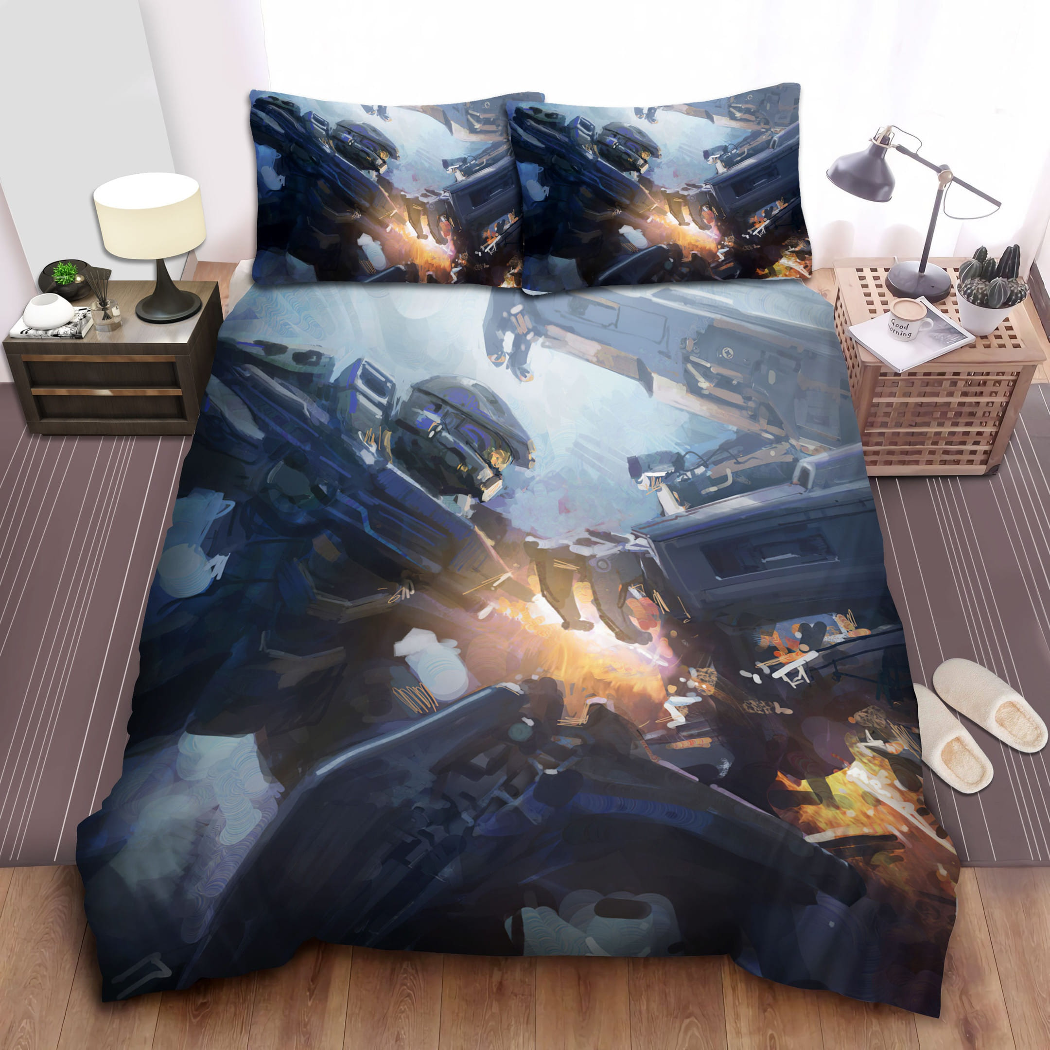 Halo Lone Wolf Bedding Set, Gift For Christmas, Birthday, Thanksgiving