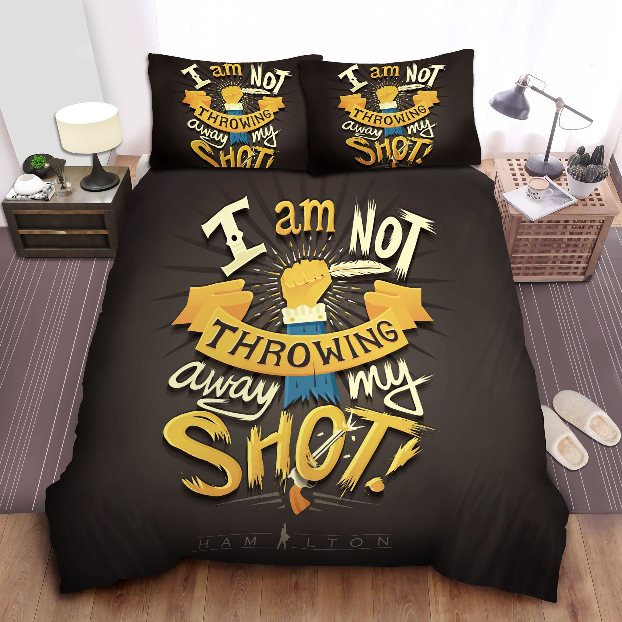 Hamilton The Quill In Hand Decorative Bedding Sets with Duvet Cover, Flatsheet, Pillowcases