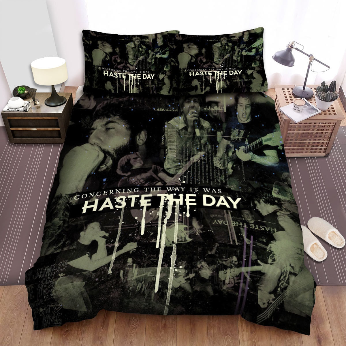 Haste The Day Album Cover Bedding Sets, Flatsheet Gift For Christmas, Thanksgiving, Halloween