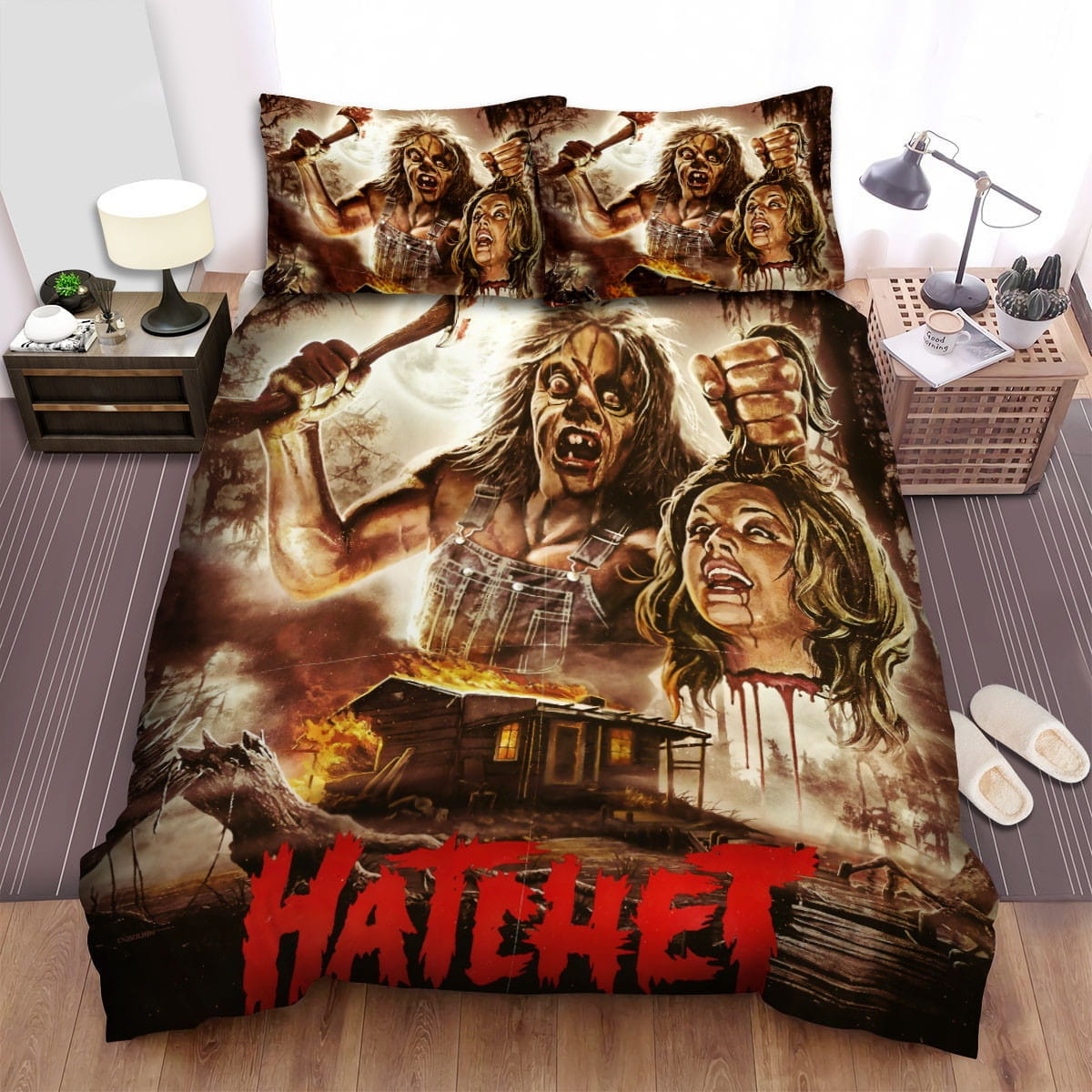 Hatchet Poster Bedding Sets, Flatsheet Gift For Christmas, Thanksgiving, Halloween