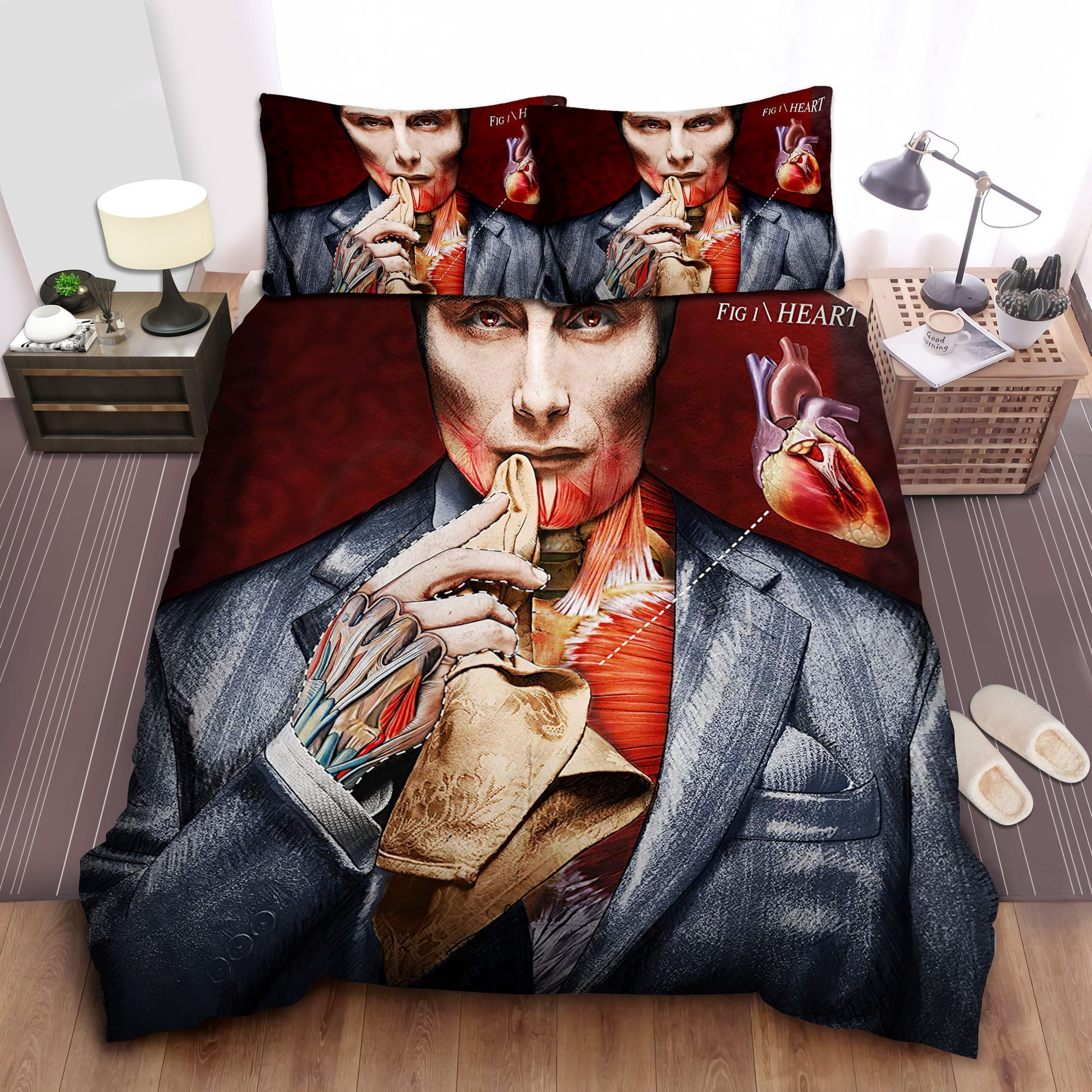 Hannibal Wiping Mouth Bedding Sets, Flatsheet Gift For Christmas, Thanksgiving, Halloween