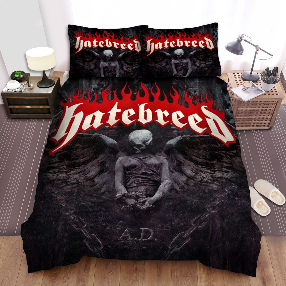 Hatebreed Band Chains Bedding Sets Duvet Cover, Flatsheet, Pillowcases Perfect Gift For Fans