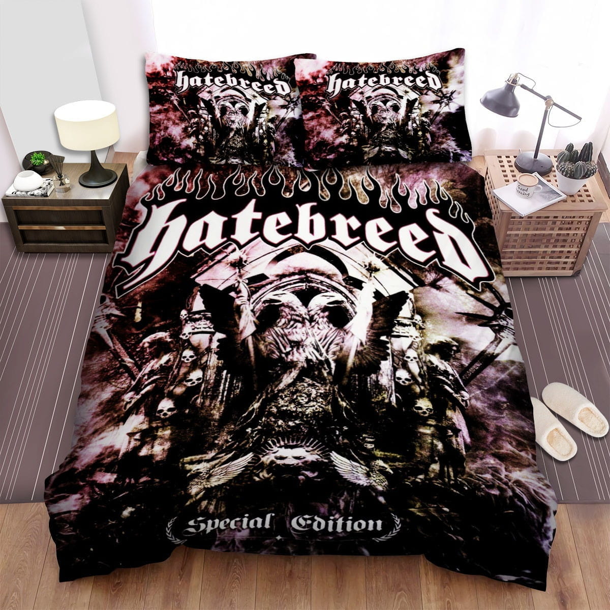 Hatebreed Band Skull Bedding Set, Gift For Christmas, Birthday, Thanksgiving