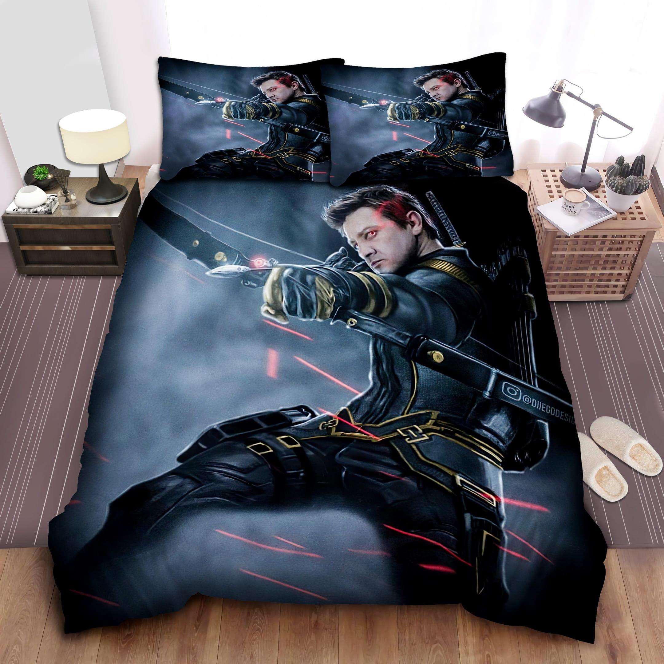 Hawkeye Endgame Bedding Sets, Flatsheet Gift For Christmas, Thanksgiving, Halloween