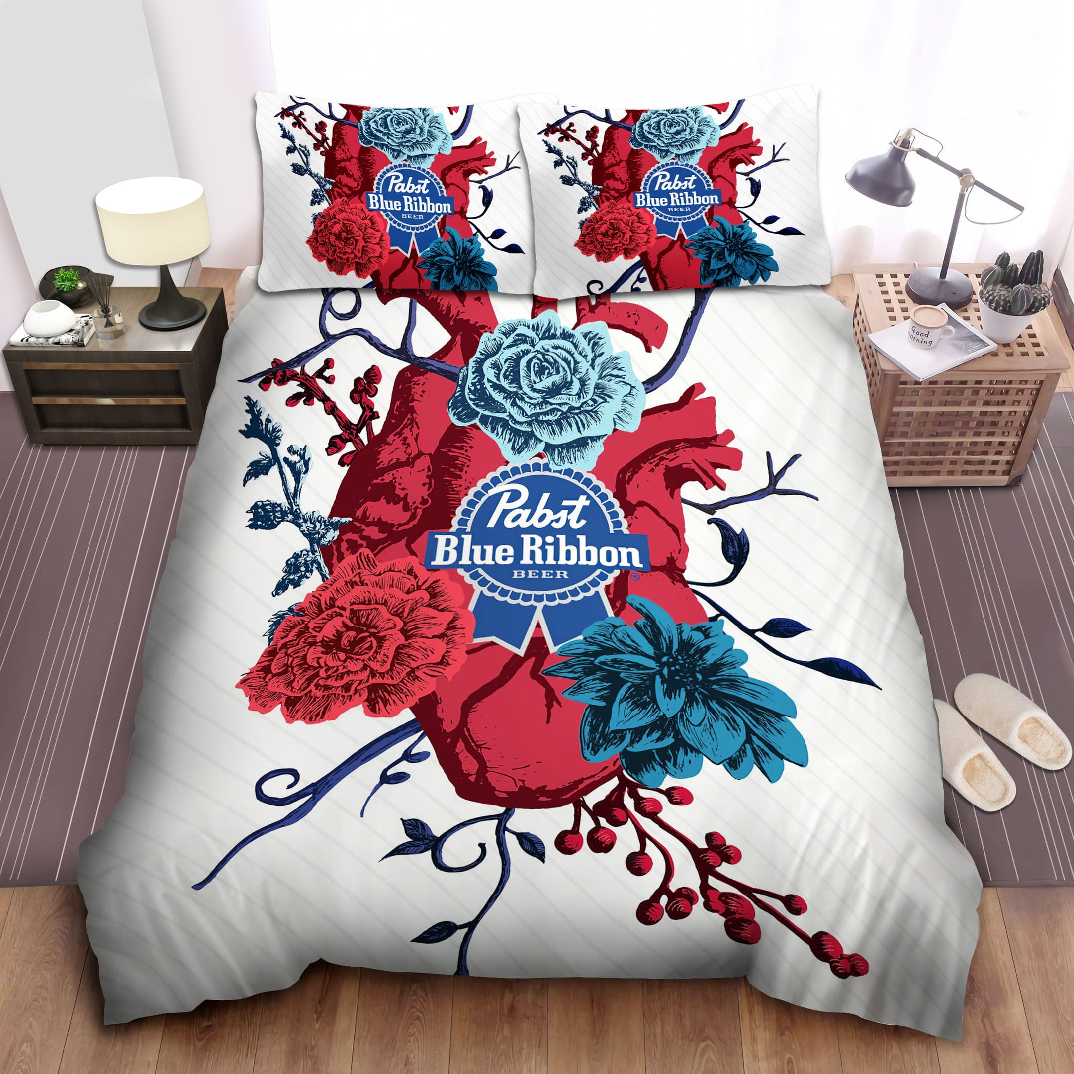 Heart Beer Decorative Bedding Sets with Duvet Cover, Flatsheet, Pillowcases
