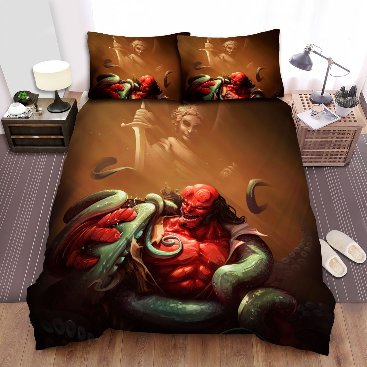 Hellboy Movie Digital Art Bedding Set, Gift For Christmas, Birthday, Thanksgiving