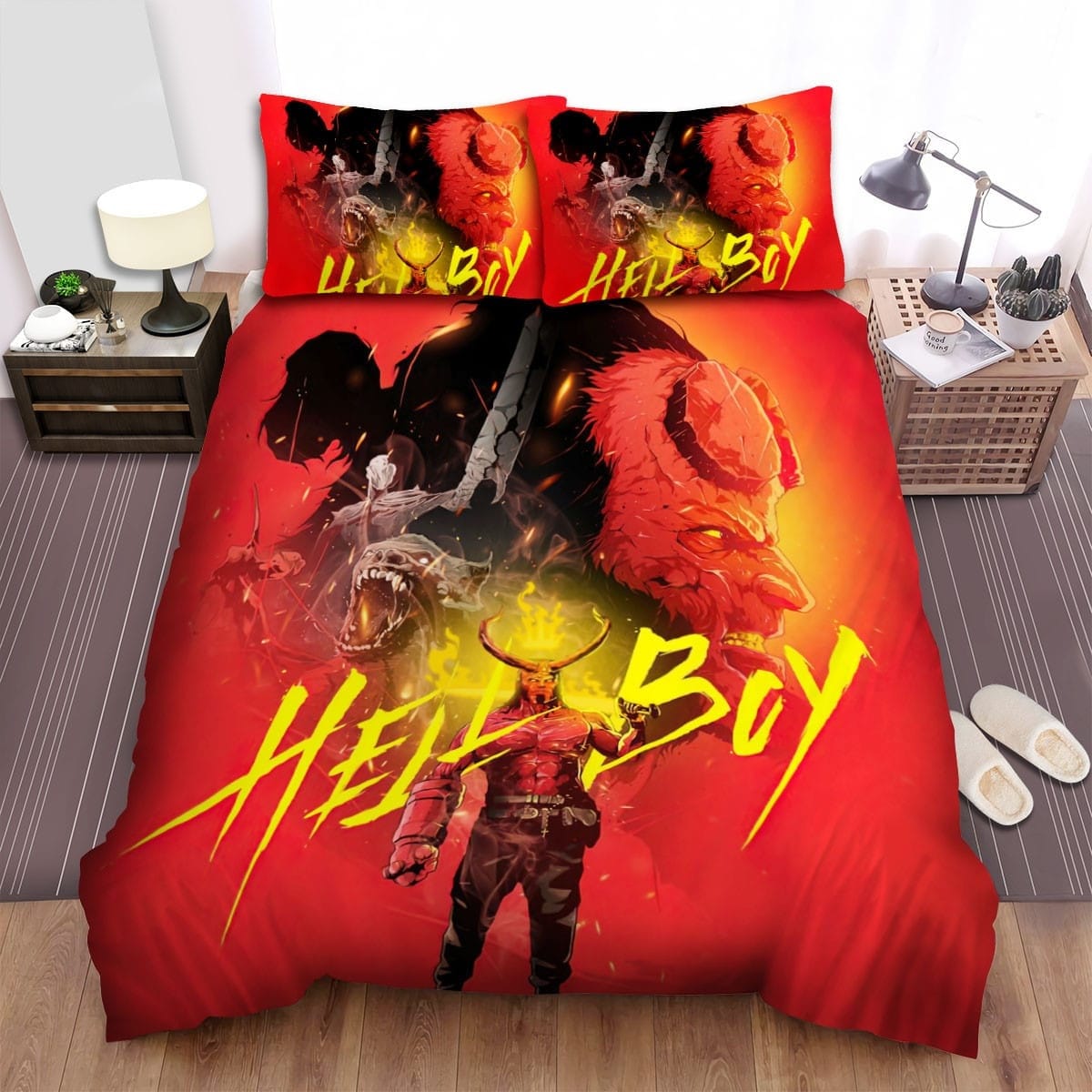 Hellboy Movie Art 2 Bedding Sets Duvet Cover, Flatsheet, Pillowcases Perfect Gift For Fans