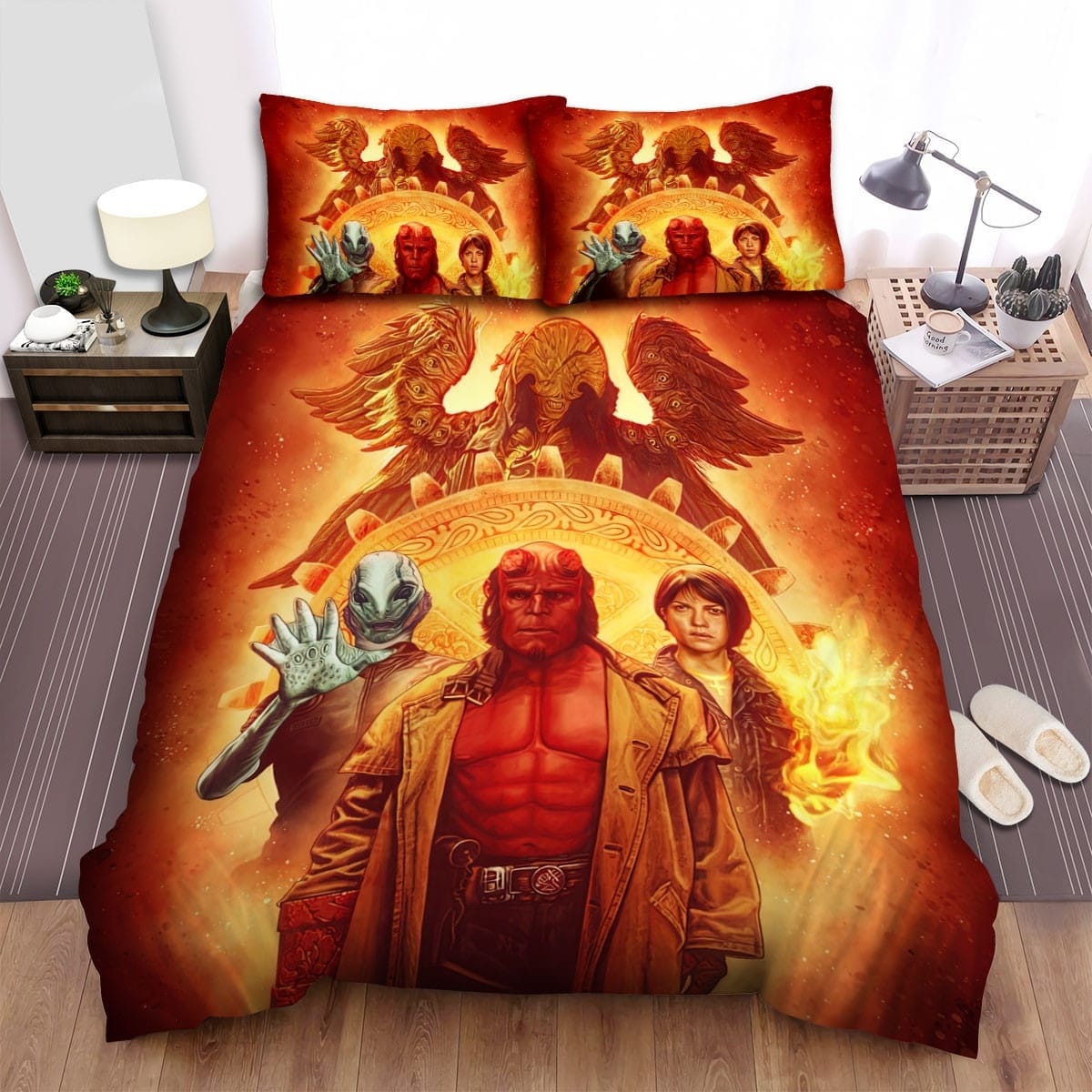 Hellboy Movie Digital Art Bedding Sets, Flatsheet Gift For Christmas, Thanksgiving, Halloween