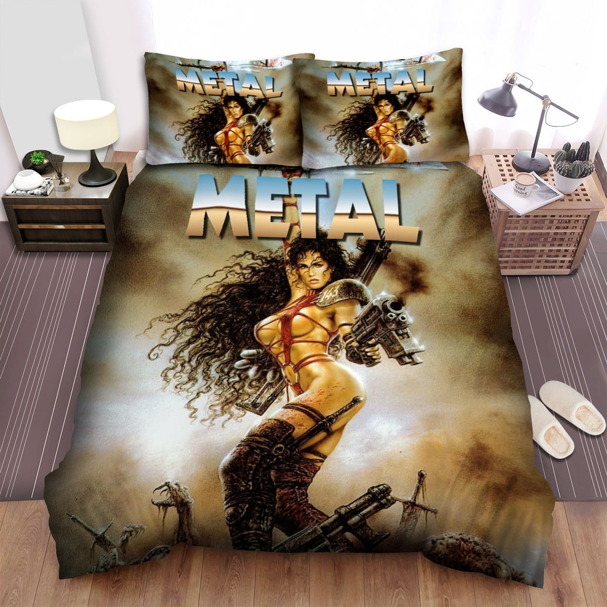 Heavy Metal Movie Poster 2 Bedding Sets Duvet Cover, Flatsheet, Pillowcases Perfect Gift For Fans