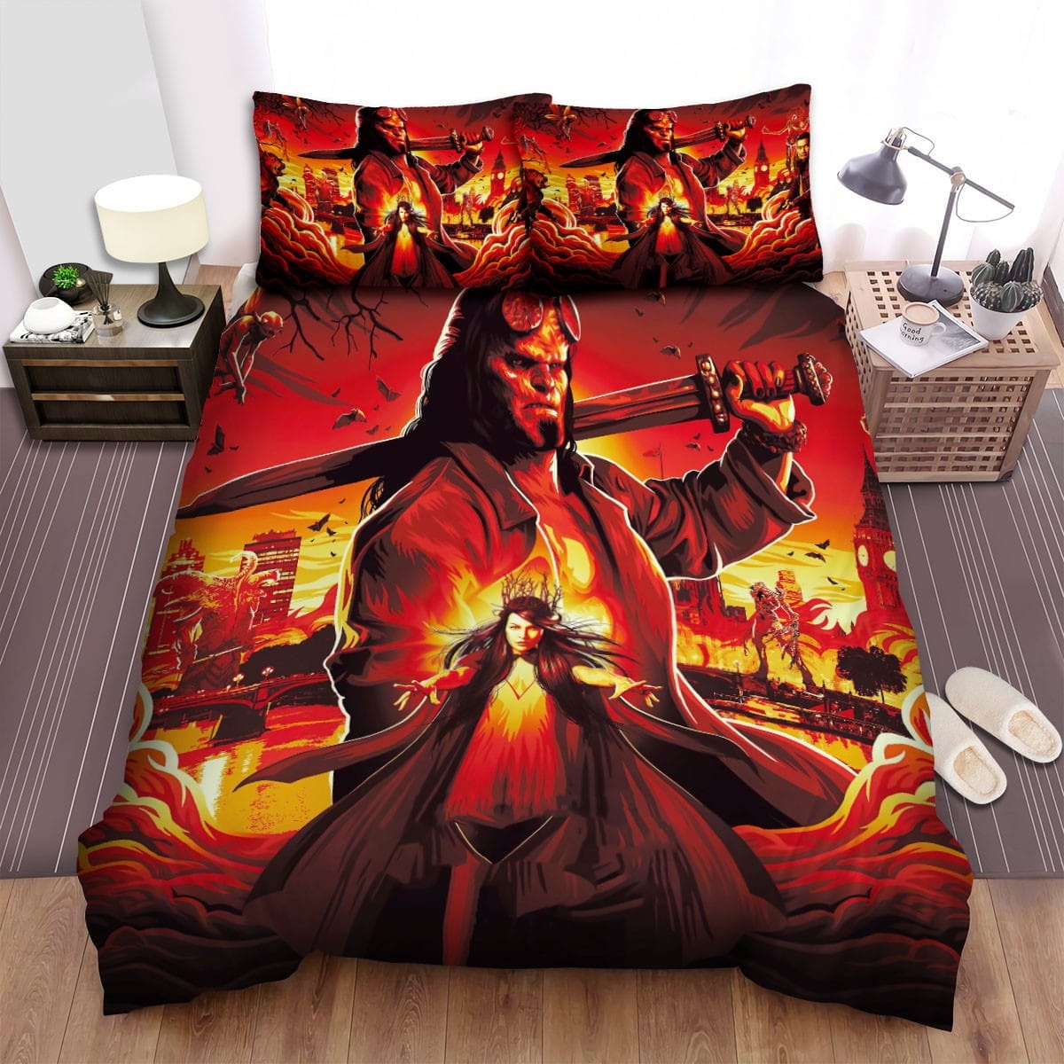 Hellboy Fantastic Bedding Set, Gift For Christmas, Birthday, Thanksgiving
