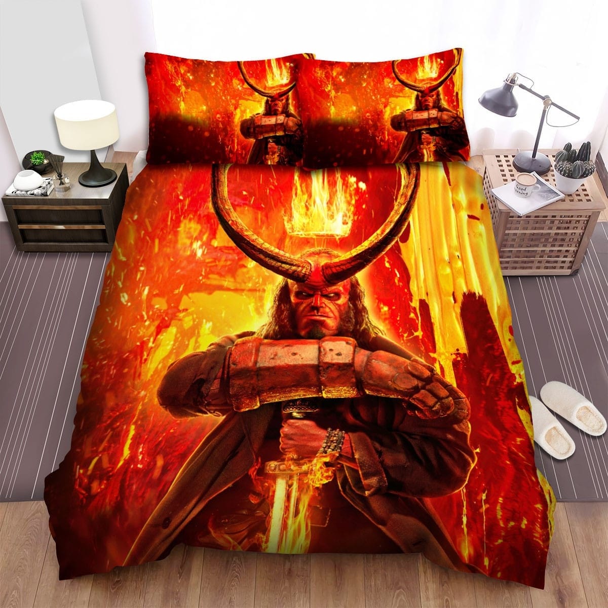 Hellboy Firre Ocean Decorative Bedding Sets with Duvet Cover, Flatsheet, Pillowcases
