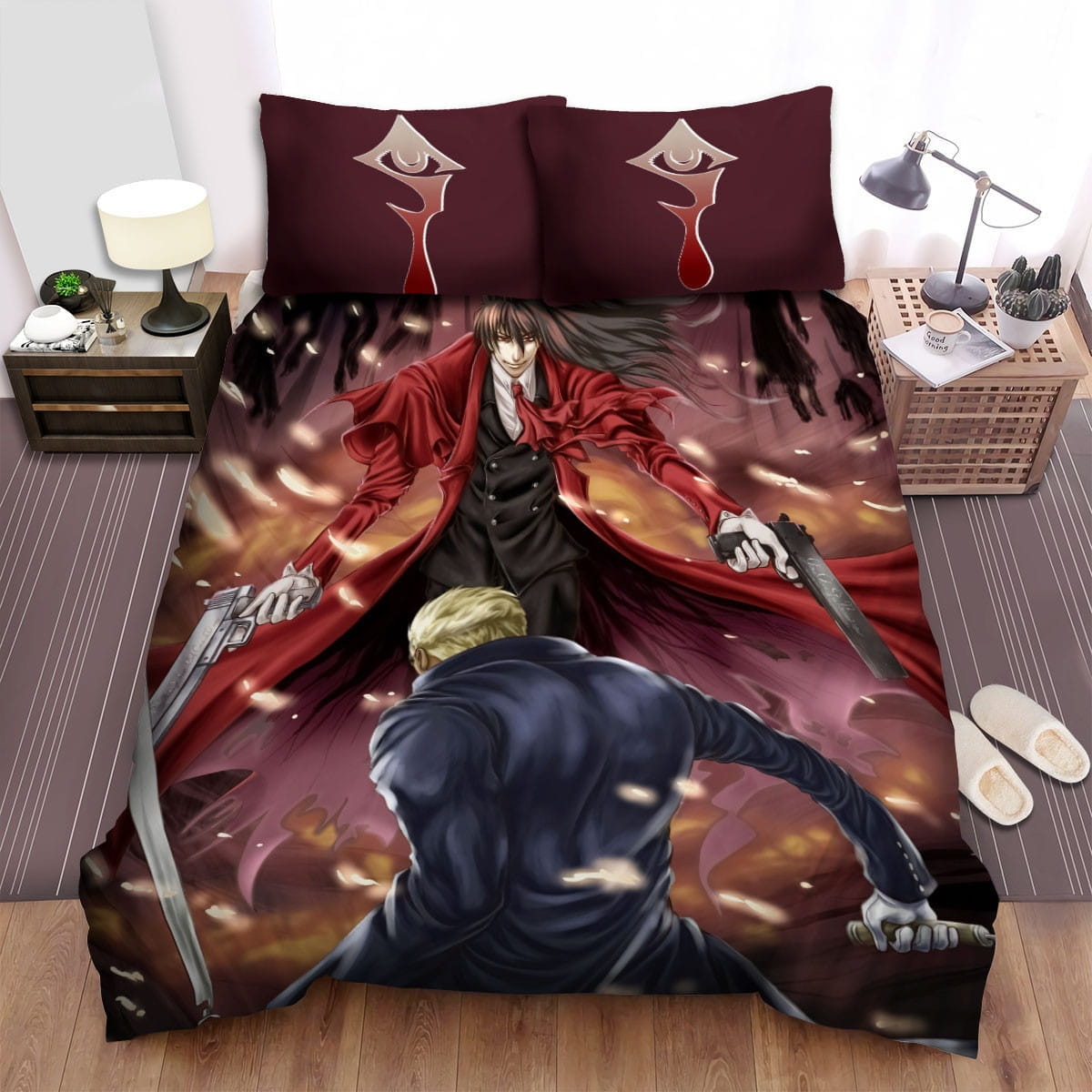 Hellsing Alucard Fighting Bedding Sets Duvet Cover, Flatsheet, Pillowcase For Your Lover