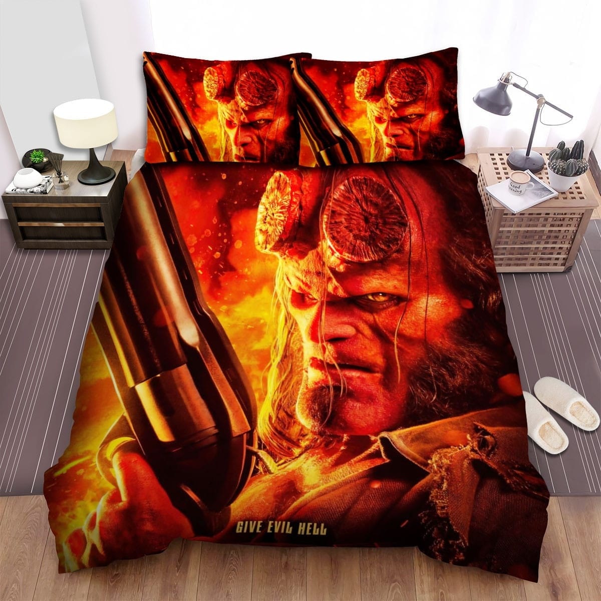 Hellboy Movie Poster 3 Decorative Bedding Sets with Duvet Cover, Flatsheet, Pillowcases