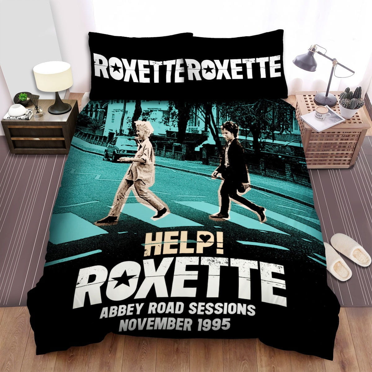 Help! Roxette Bedding Sets, Flatsheet Gift For Wife, Husband, Besties