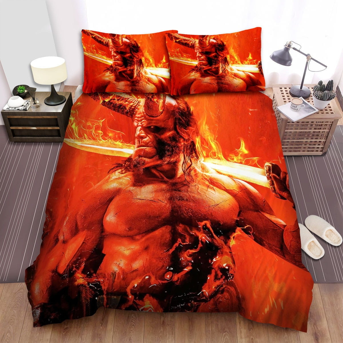 Hellboy Movie Poster 2 Bedding Sets, Flatsheet Gift For Wife, Husband, Besties