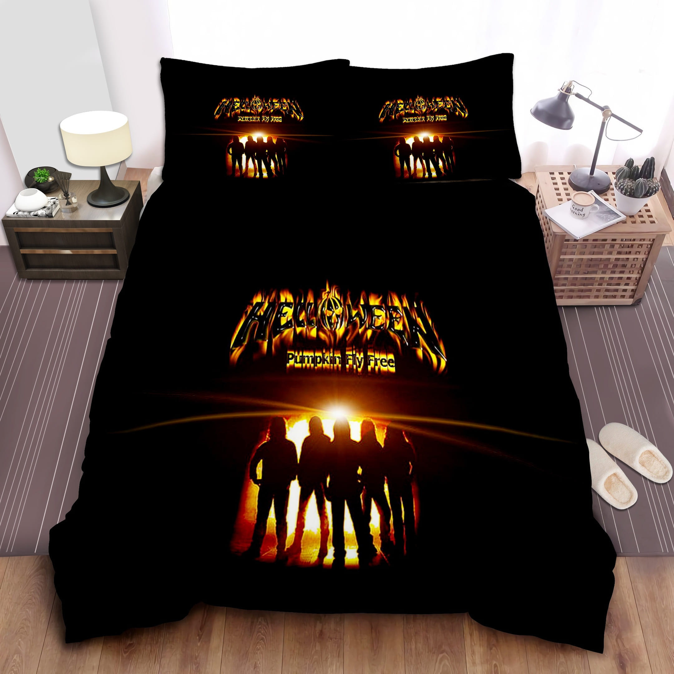 Helloween Band Decorative Bedding Sets with Duvet Cover, Flatsheet, Pillowcases