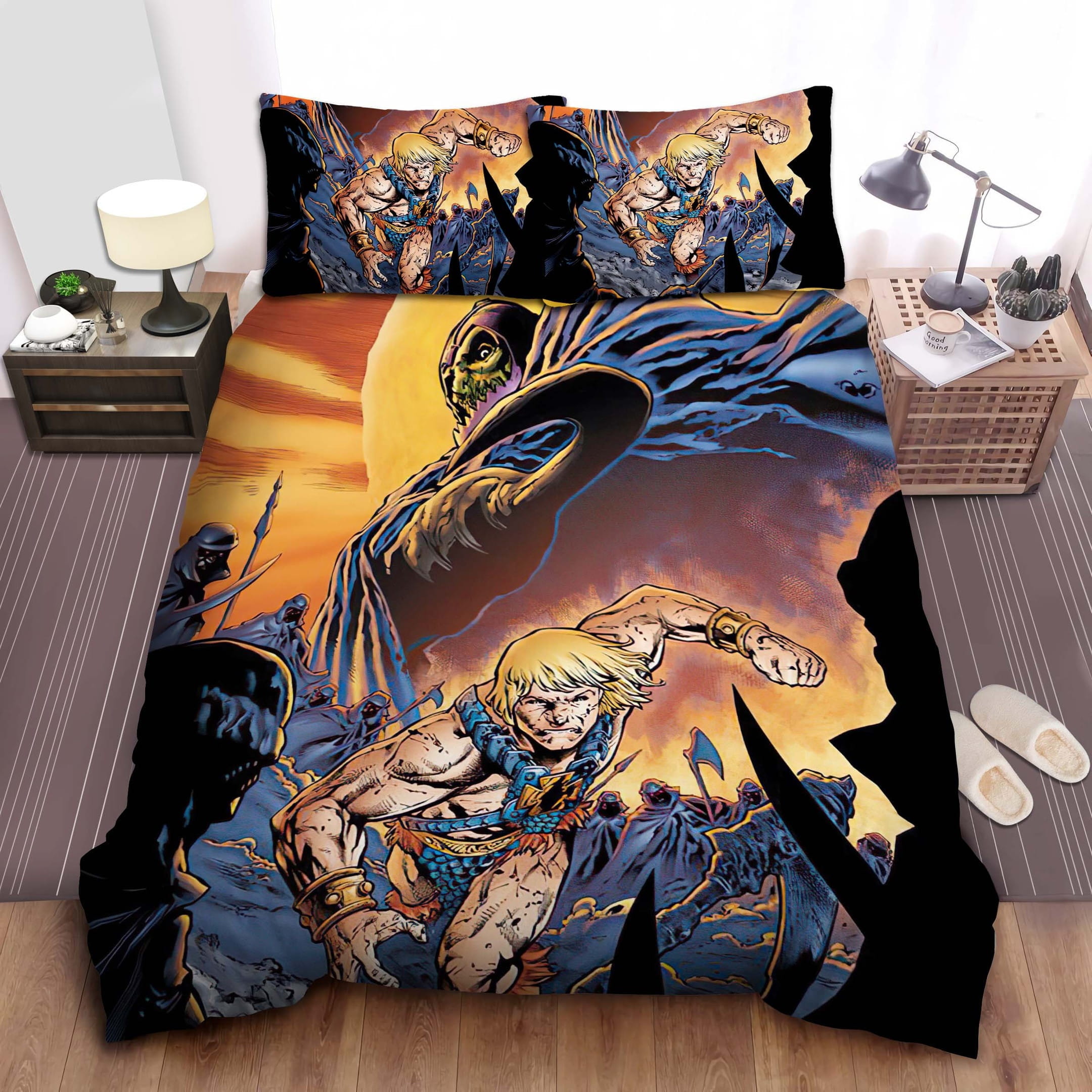 He-Man Bedding Sets, Flatsheet Gift For Christmas, Thanksgiving, Halloween