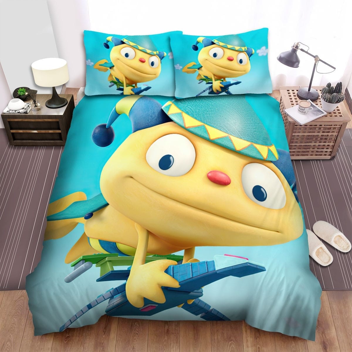 Henry Hugglemonster Flying Bedding Sets, Flatsheet Gift For Wife, Husband, Besties