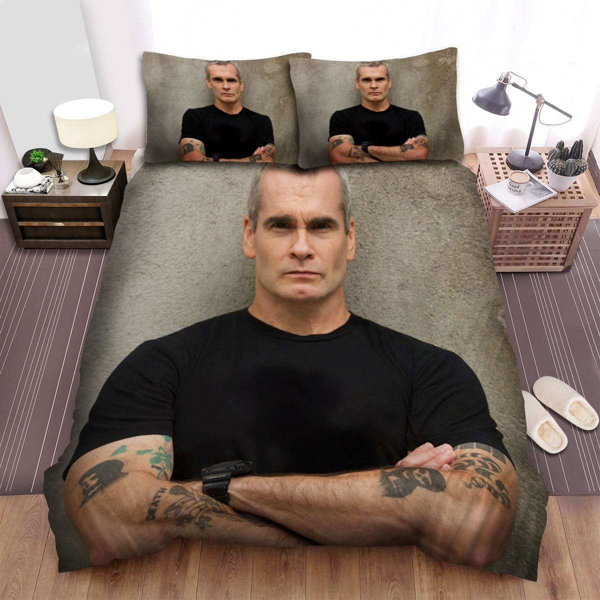 Henry Rollins Decorative Bedding Sets with Duvet Cover, Flatsheet, Pillowcases