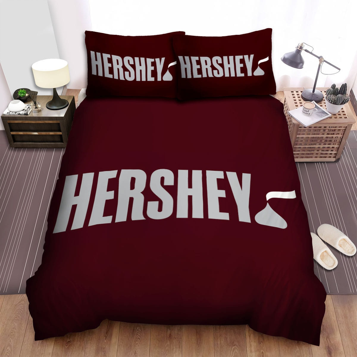 Hersheys Original Logo Decorative Bedding Sets with Duvet Cover, Flatsheet, Pillowcases
