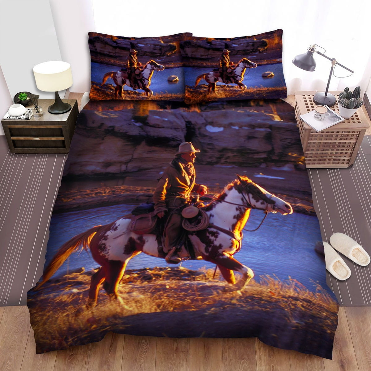 Hidalgo White Horse Bedding Sets Duvet Cover, Flatsheet, Pillowcase For Your Lover