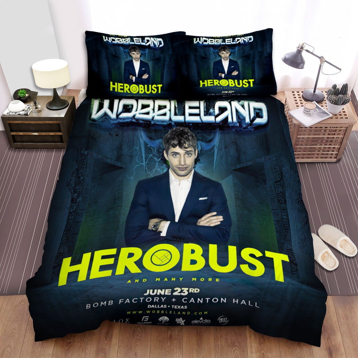 Herobust Wobbleland Bedding Sets Duvet Cover, Flatsheet, Pillowcases Perfect Gift For Fans