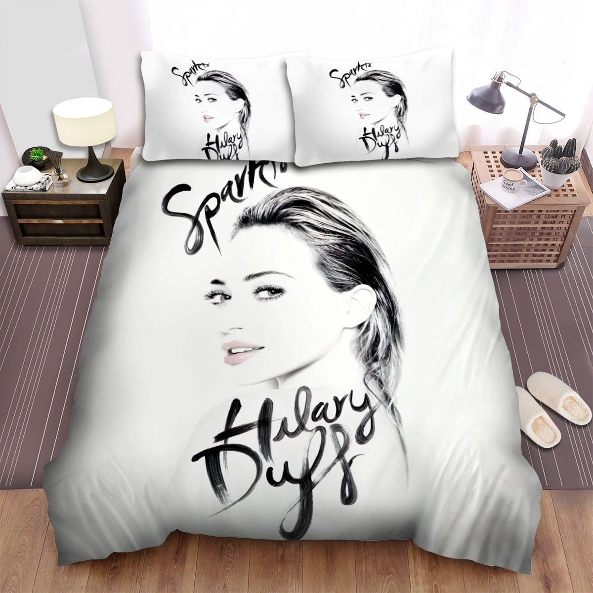Hilary Duff Sparks Art Bedding Set, Gift For Christmas, Birthday, Thanksgiving