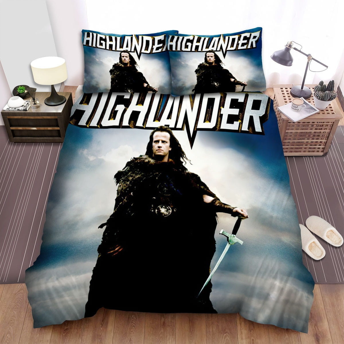 Highlander Movie Poster 2 Bedding Set, Gift For Christmas, Birthday, Thanksgiving