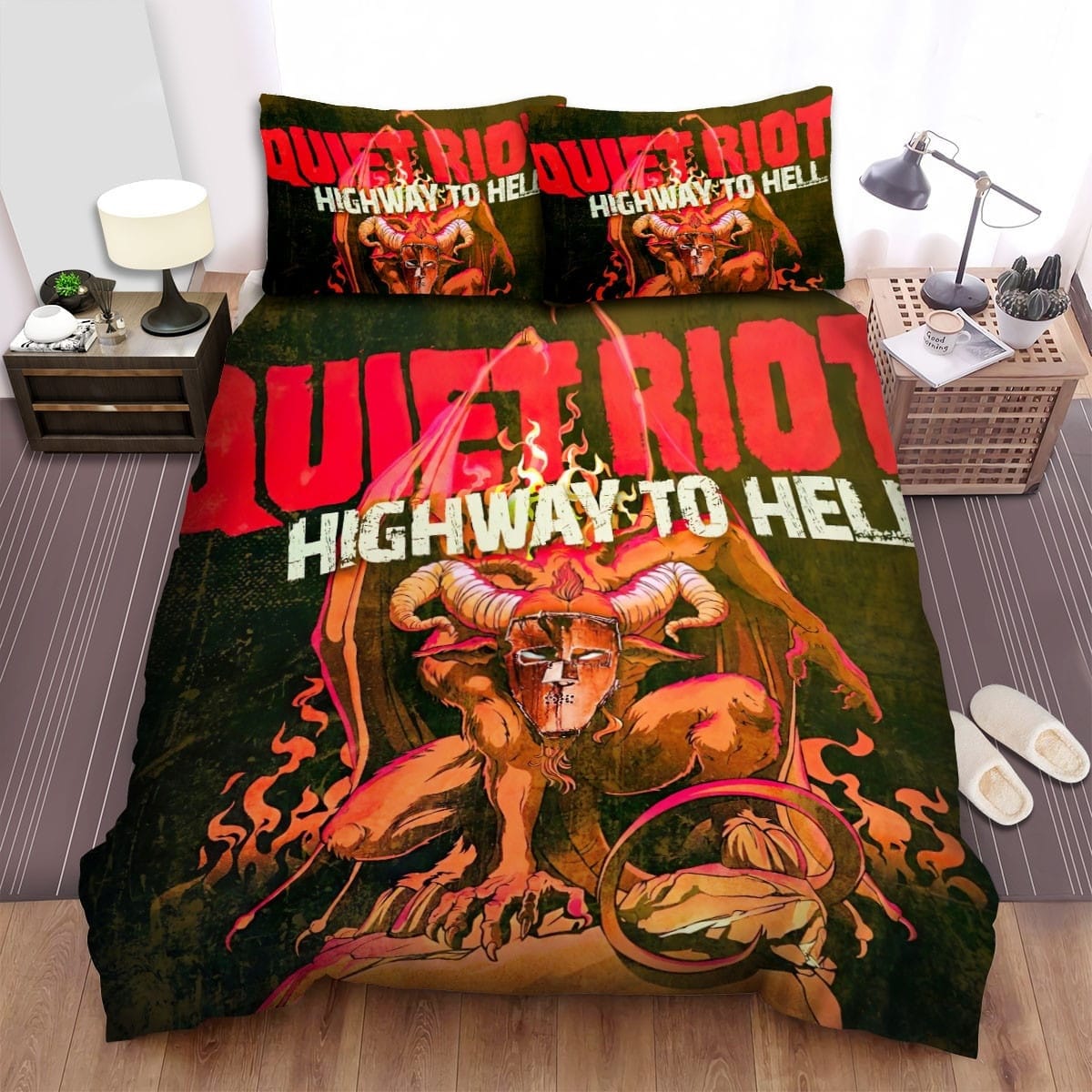 Highway To Hell Quiet Riot Bedding Sets Duvet Cover, Flatsheet, Pillowcases For Every Bedroom