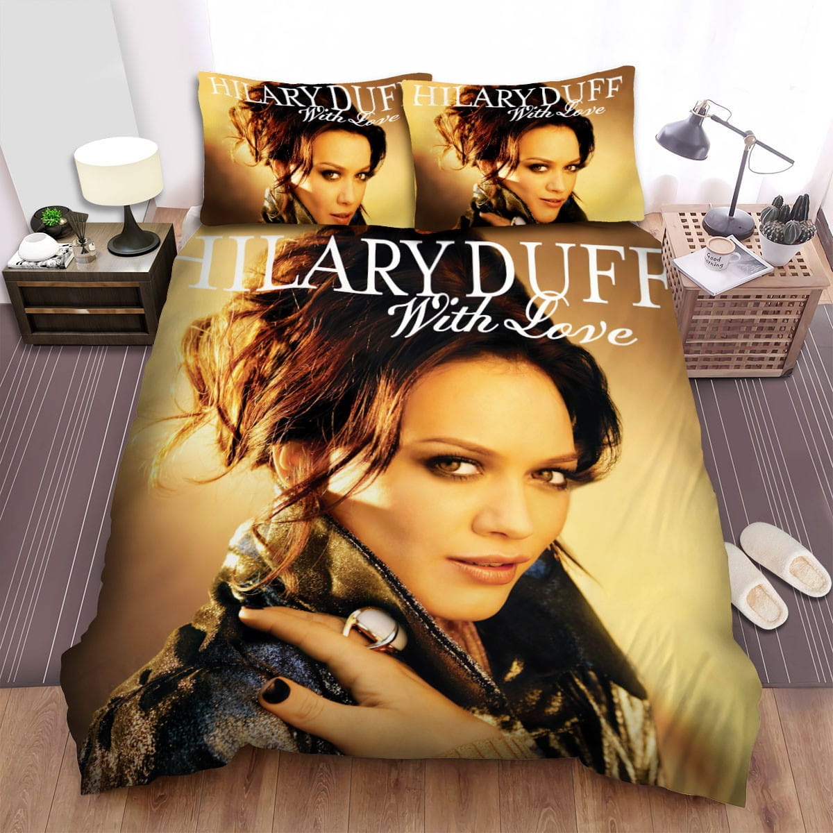Hilary Duff With Love Bedding Sets Duvet Cover, Flatsheet, Pillowcases Perfect Gift For Fans