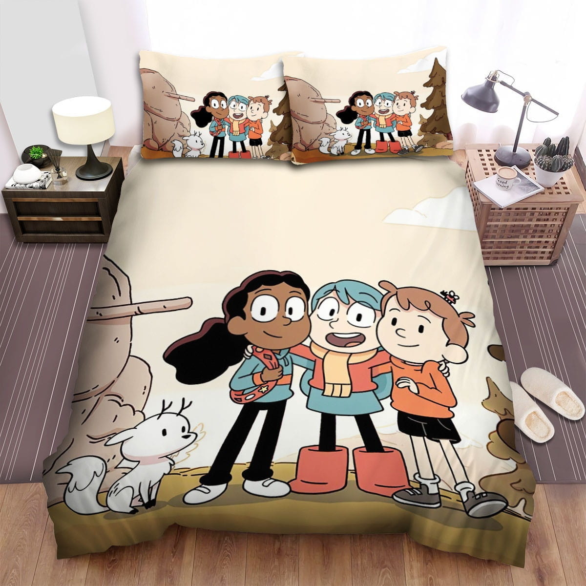 Hilda Group Posing Bedding Sets, Flatsheet Gift For Wife, Husband, Besties