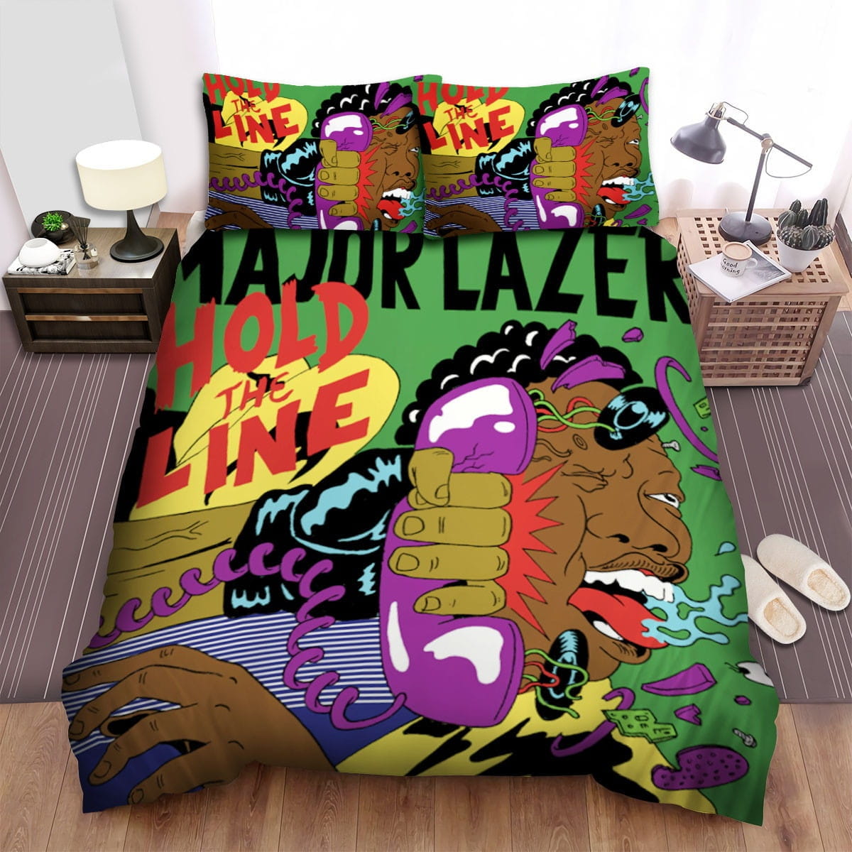 Hold The Line Major Lazer Bedding Sets Duvet Cover, Flatsheet, Pillowcases For Every Bedroom