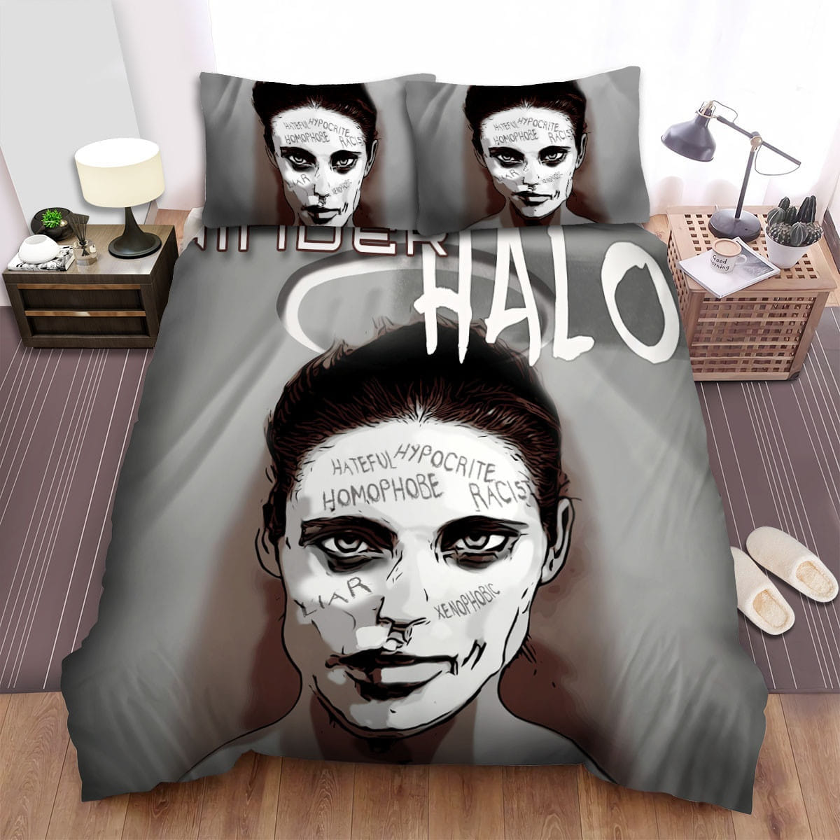 Hinder Halo Bedding Sets, Flatsheet Gift For Wife, Husband, Besties