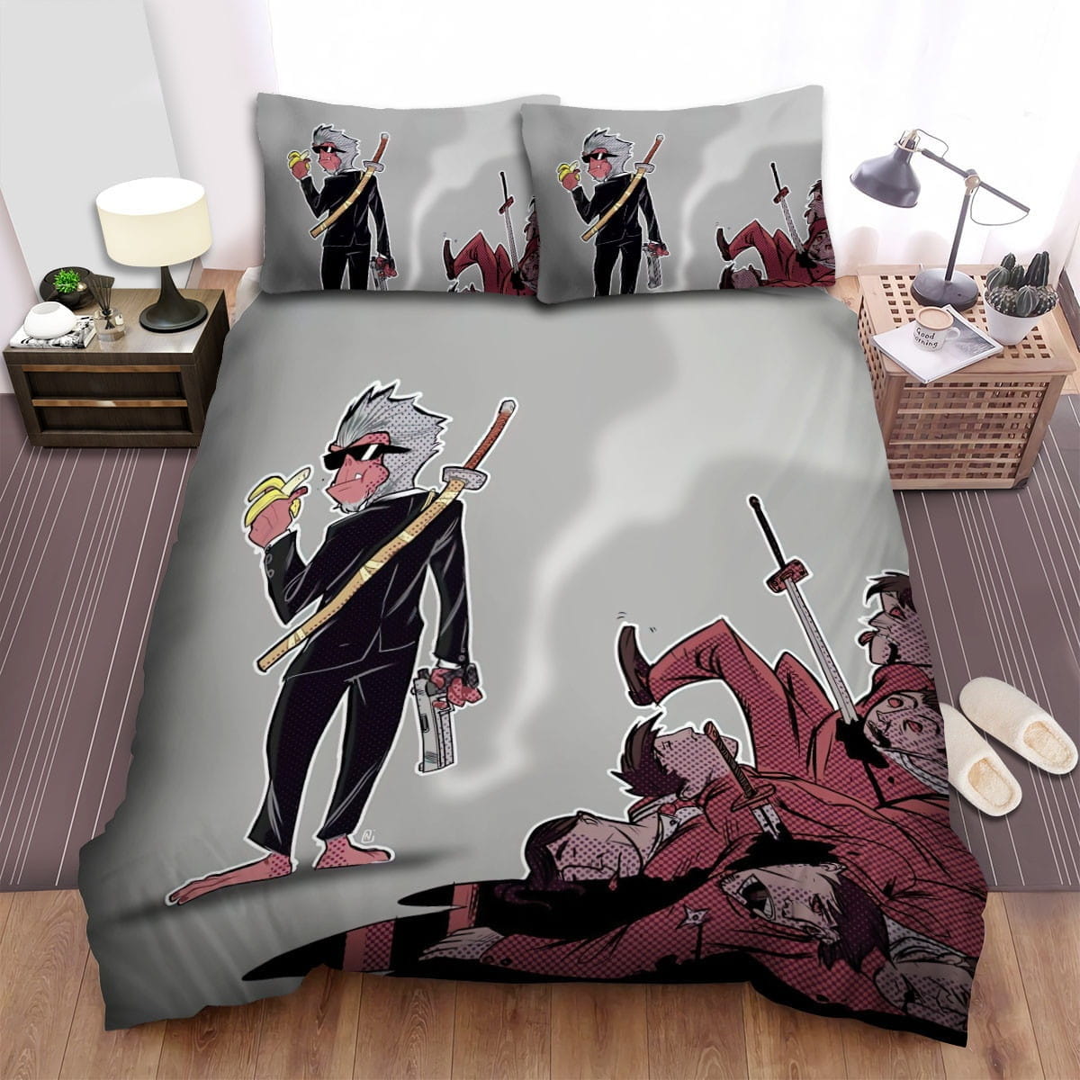 Hit Monkey Movie Art 2 Bedding Sets Duvet Cover, Flatsheet, Pillowcase For Your Lover