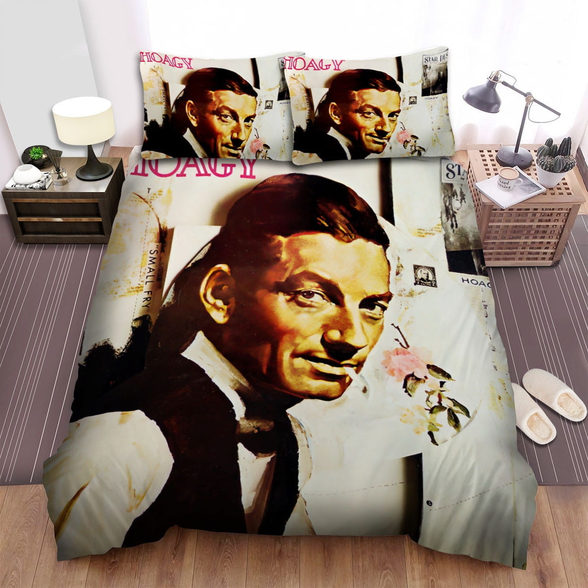 Hoagy Carmichael Star Dust Decorative Bedding Sets with Duvet Cover, Flatsheet, Pillowcases