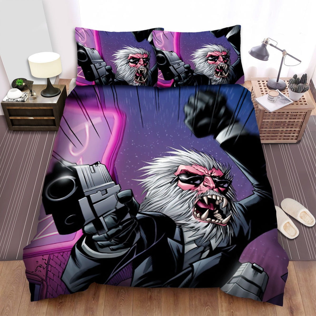 Hit Monkey Movie Art 3 Bedding Sets, Flatsheet Gift For Wife, Husband, Besties