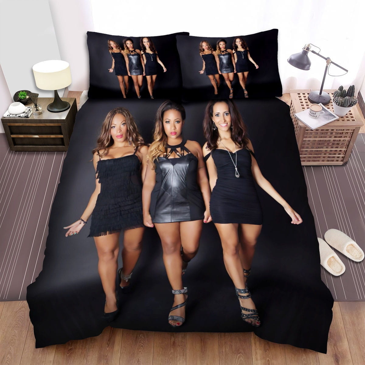 Honeyz Band Posing Decorative Bedding Sets with Duvet Cover, Flatsheet, Pillowcases