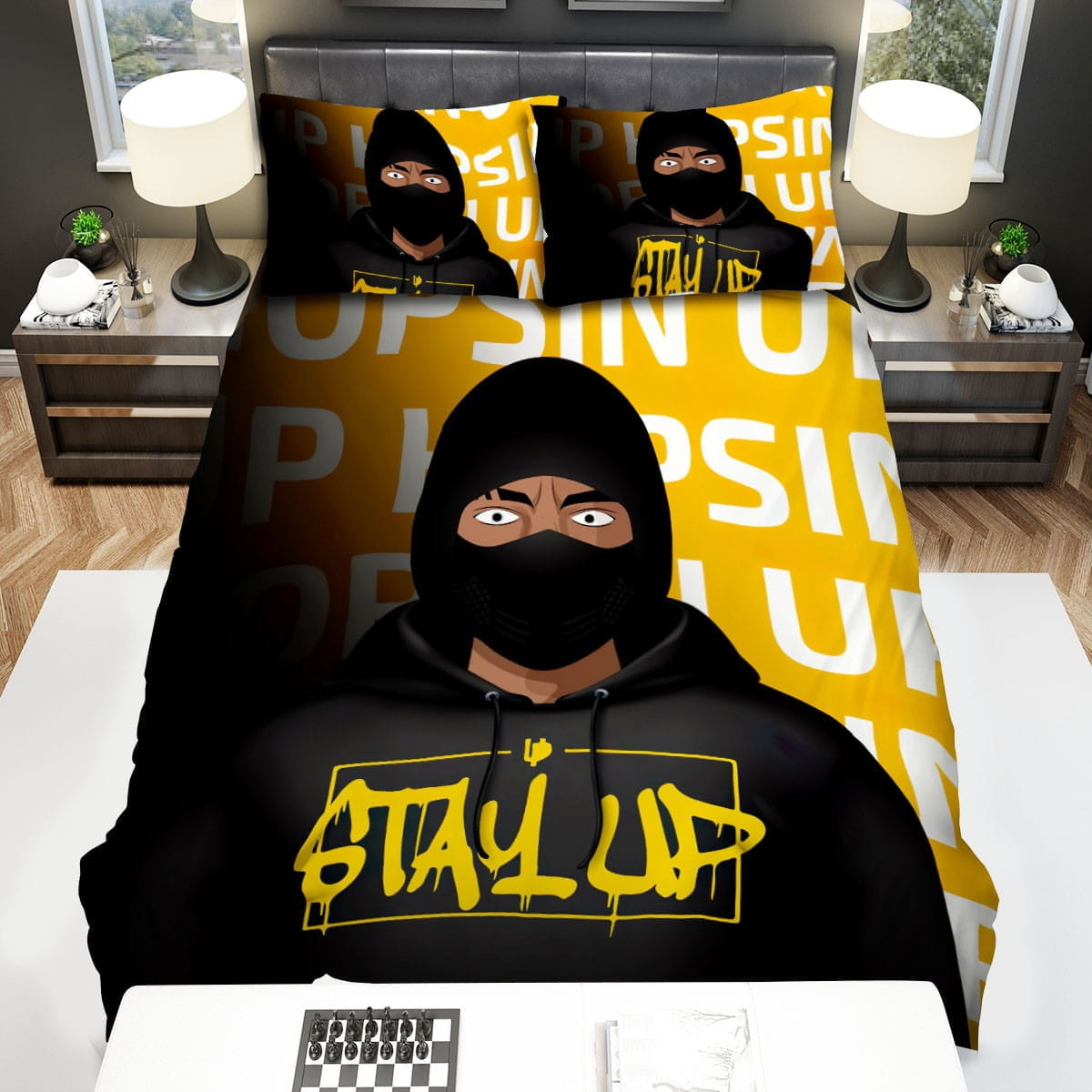 Hopsin Mask Decorative Bedding Sets with Duvet Cover, Flatsheet, Pillowcases