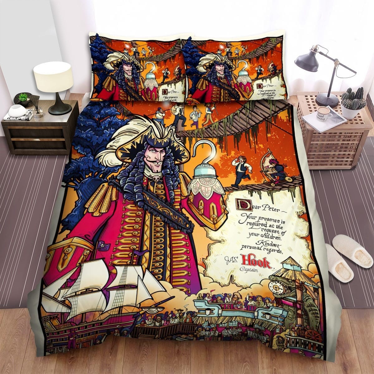 Hook Movie Art 3 Bedding Sets, Flatsheet Gift For Christmas, Thanksgiving, Halloween