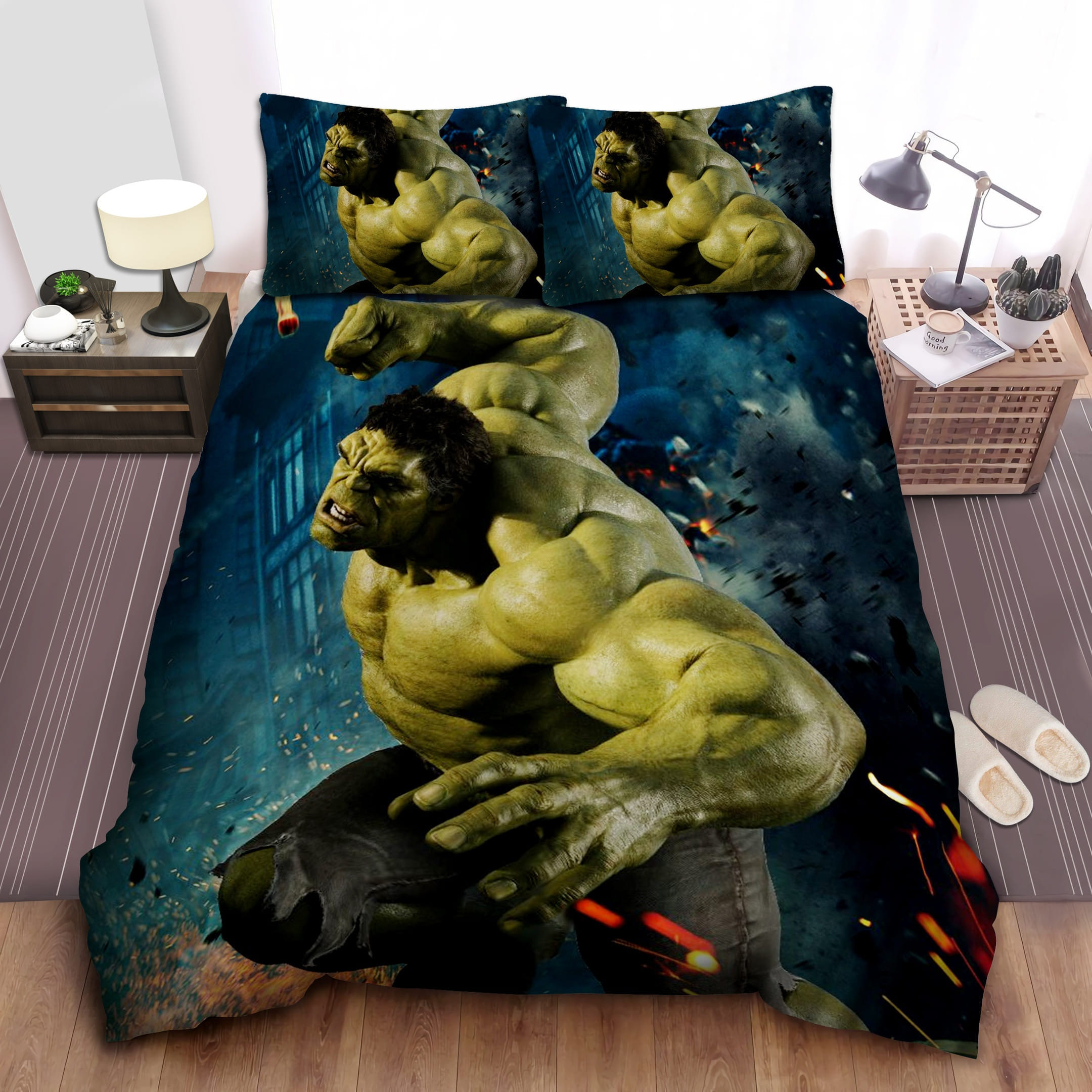 Hulk Avengers Infinity War Bedding Sets Duvet Cover, Flatsheet, Pillowcases Perfect Gift For Fans