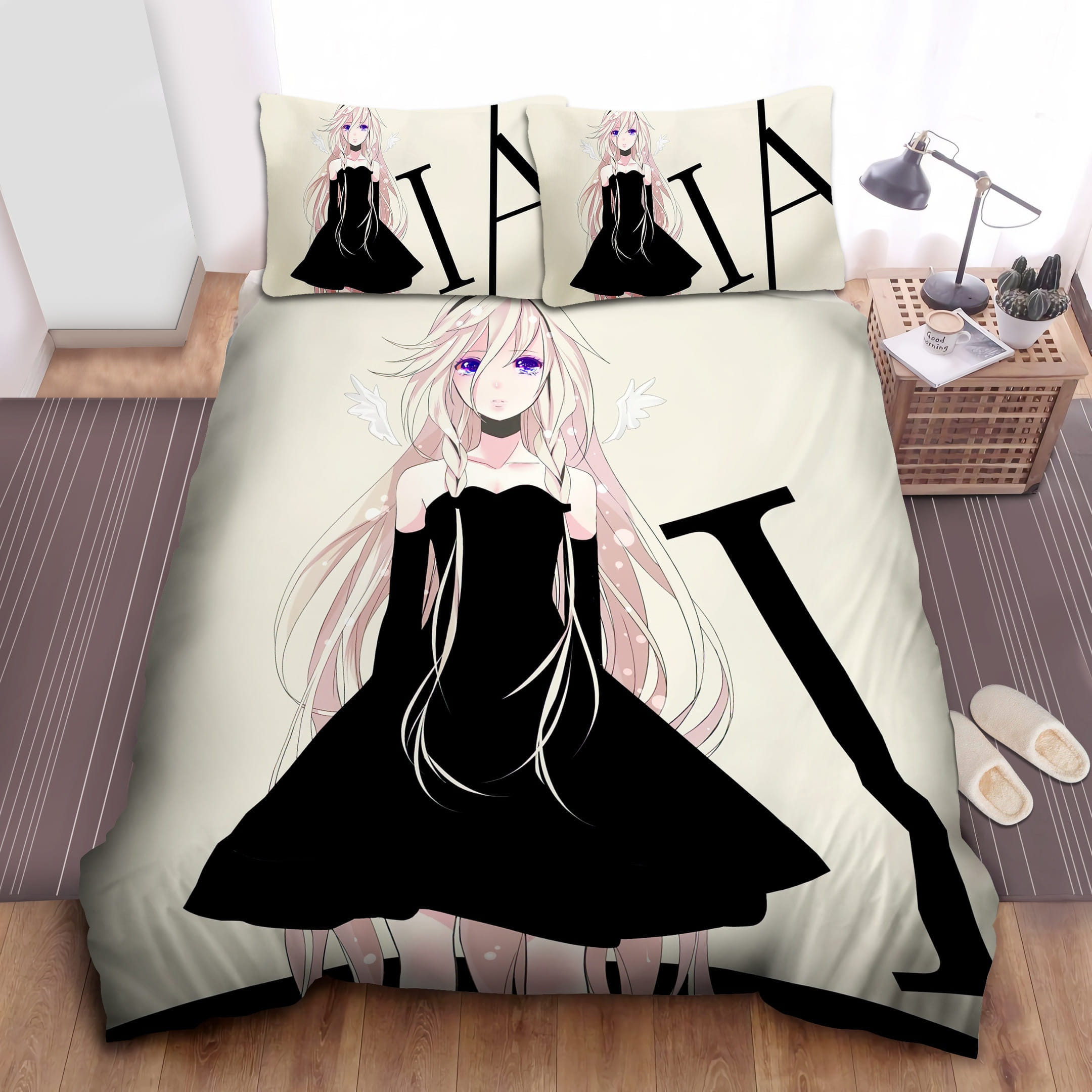 Ia (Vocaloid) Black Dress Bedding Sets, Flatsheet Gift For Wife, Husband, Besties