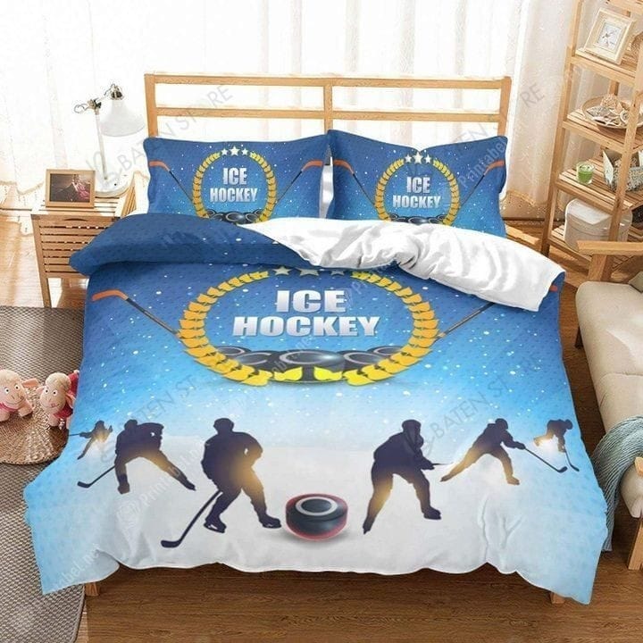 Ice Hockey Stars Bedding Sets, Flatsheet Gift For Wife, Husband, Besties