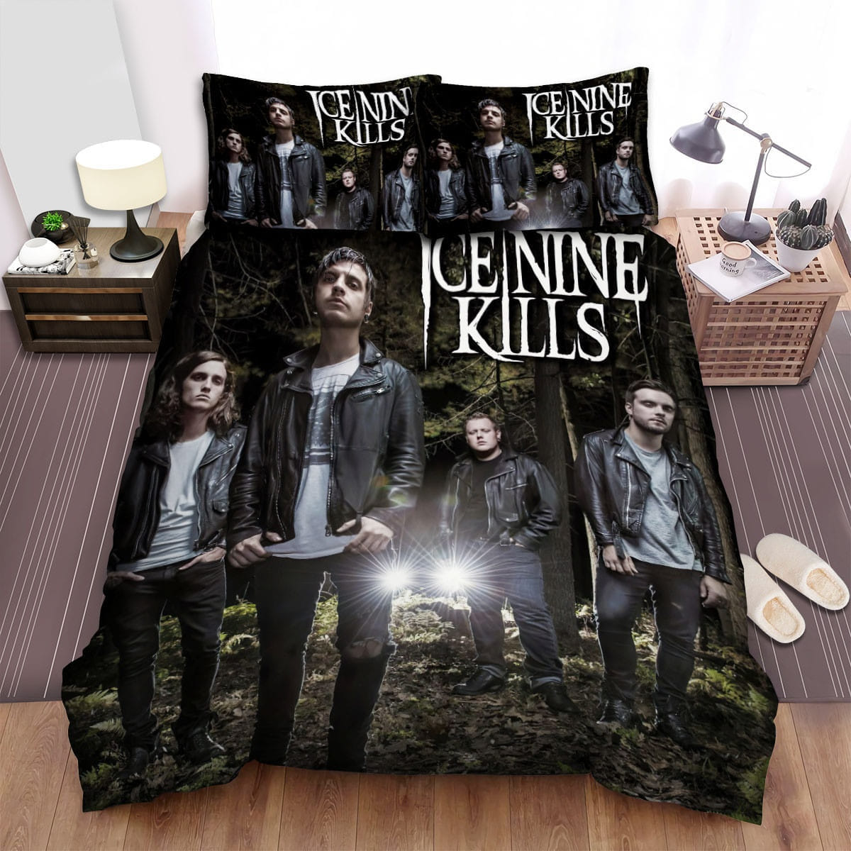 Ice Nine Kills Band Forest Bedding Sets, Flatsheet Gift For Wife, Husband, Besties