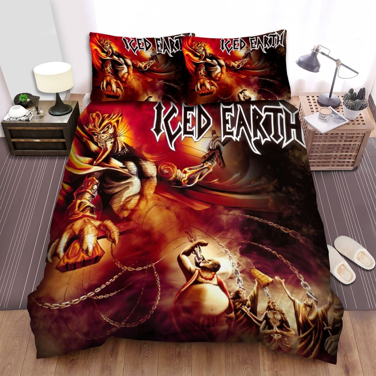 Iced Earth War Band Bedding Sets, Flatsheet Gift For Wife, Husband, Besties