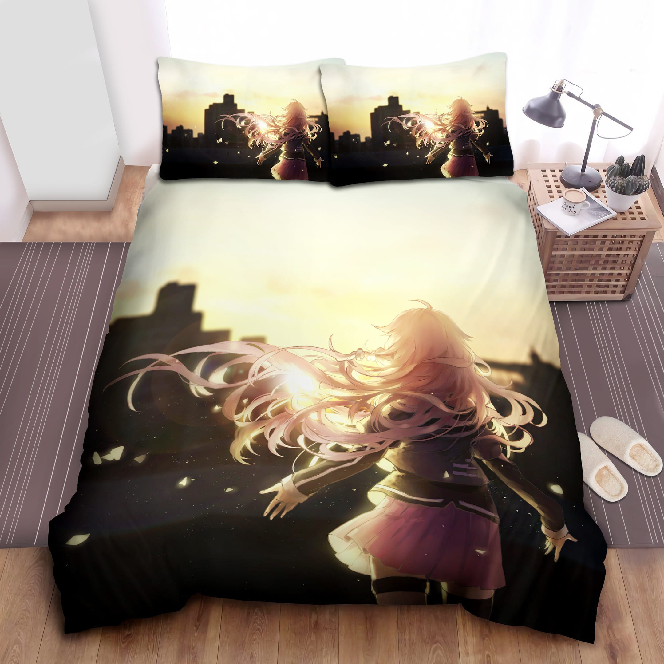 Ia (Vocaloid) Sunset City Bedding Sets Duvet Cover, Flatsheet, Pillowcases For Every Bedroom