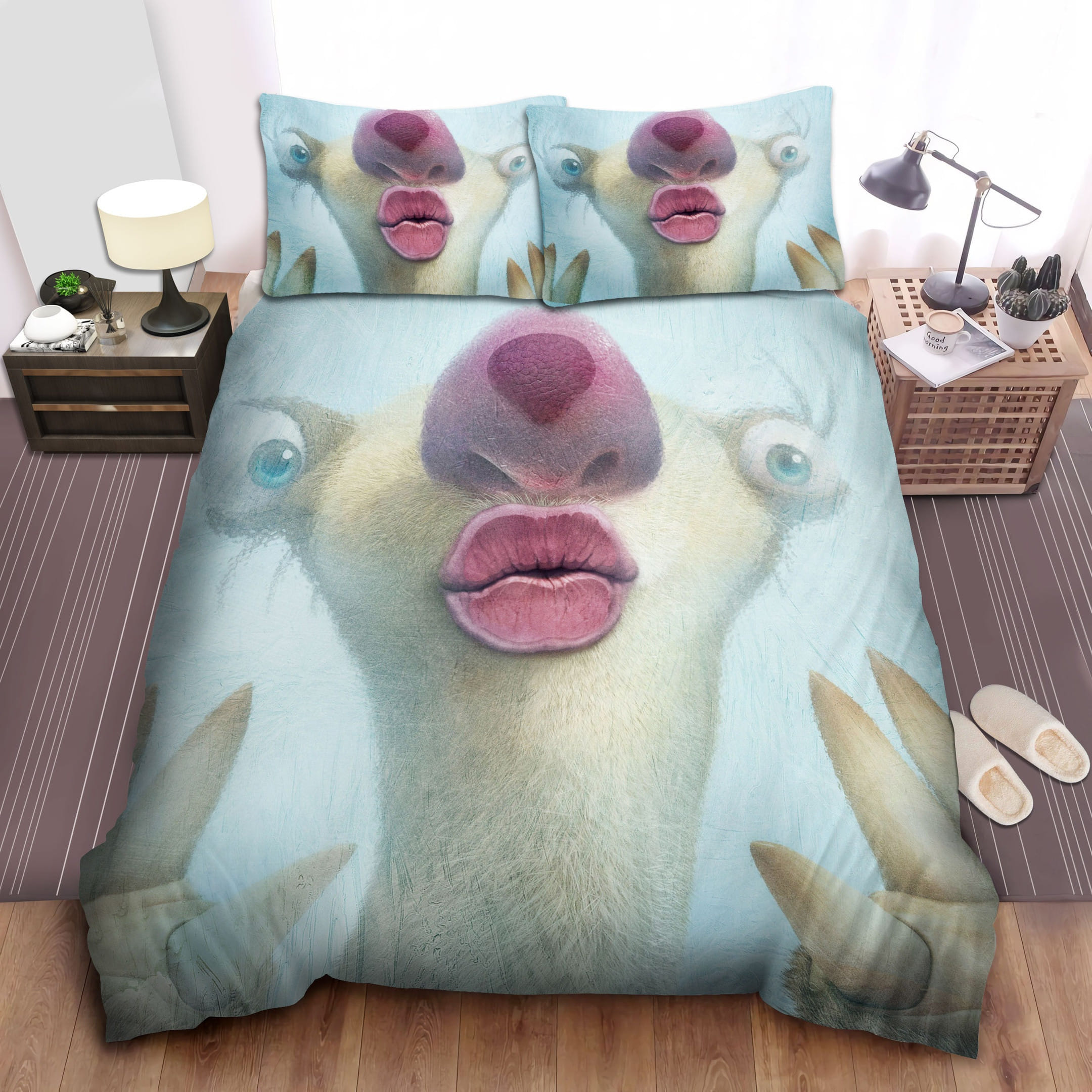 Ice Age Sid Decorative Bedding Sets with Duvet Cover, Flatsheet, Pillowcases